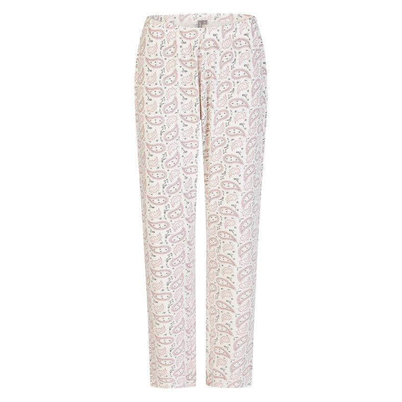 By Louise By Louise Dames Winter Pyjama Set Lang Interlock Blauw/Wit Print