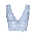 PIECES Pieces Dames Bralette Bra Top Kant Microfiber Lichtblauw