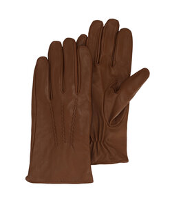 Sarlini Ladies Imitation Leather Gloves Cognac