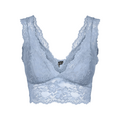 PIECES Pieces Dames Bralette Bra Top Kant Microfiber Lichtblauw