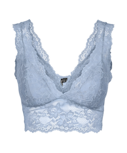 Pieces Ladies Bralette Bra Top Lace Microfiber Light Blue