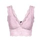 PIECES Pieces Dames Bralette Bra Top Kant Microfiber Roze