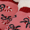 Apollo Apollo Dames Kerst Huissokken Met Antislip Roze Print
