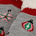 Apollo Apollo Dames Kerst Huissokken Met Antislip Grijs Print