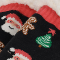Apollo Apollo Ladies Christmas House Socks With Non-Slip Dark Blue Christmas Tree Print