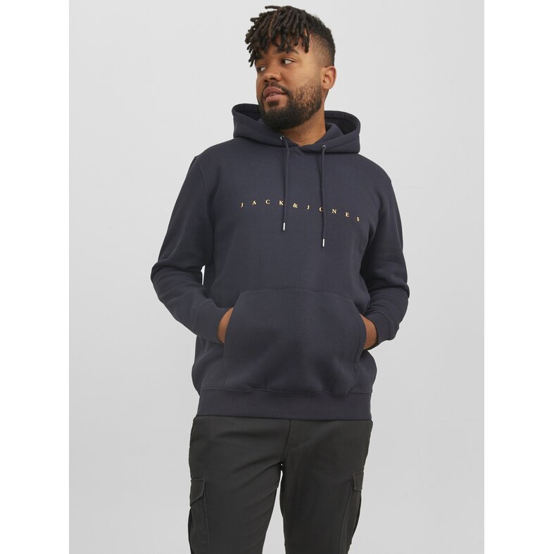 Jack & Jones Jack & Jones Men's Plus Size Hoodie JJESTAR Dark Blue