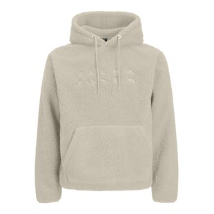 Jack & Jones Men's Teddy Hoodie JCOFLARE Beige