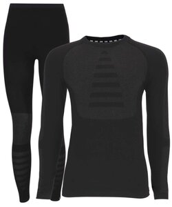 STAPP Heat Thermoset Men - Merino Wool - Thermo Shirt + Thermo Tights Black