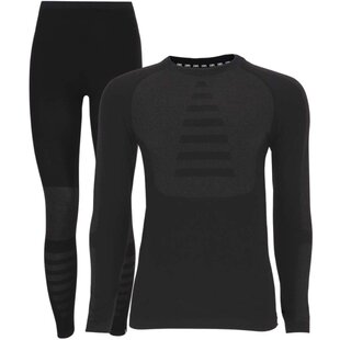 STAPP Heat Thermoset Men - Merino Wool - Thermo Shirt + Thermo Tights Black