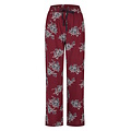 By Louise By Louise Ladies Pajama Set Long Modal/Bamboo Viscose Dark Blue/Bordeaux Red Floral