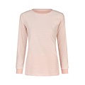 By Louise By Louise Dames Winter Pyjama Set Lang Badstof Roze Gestreept