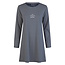 By Louise By Louise Dames Nachthemd Lange Mouw Katoen Donkerblauw/Wit Gestreept