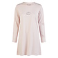 By Louise By Louise Dames Nachthemd Lange Mouw Katoen Roze/Wit Gestreept