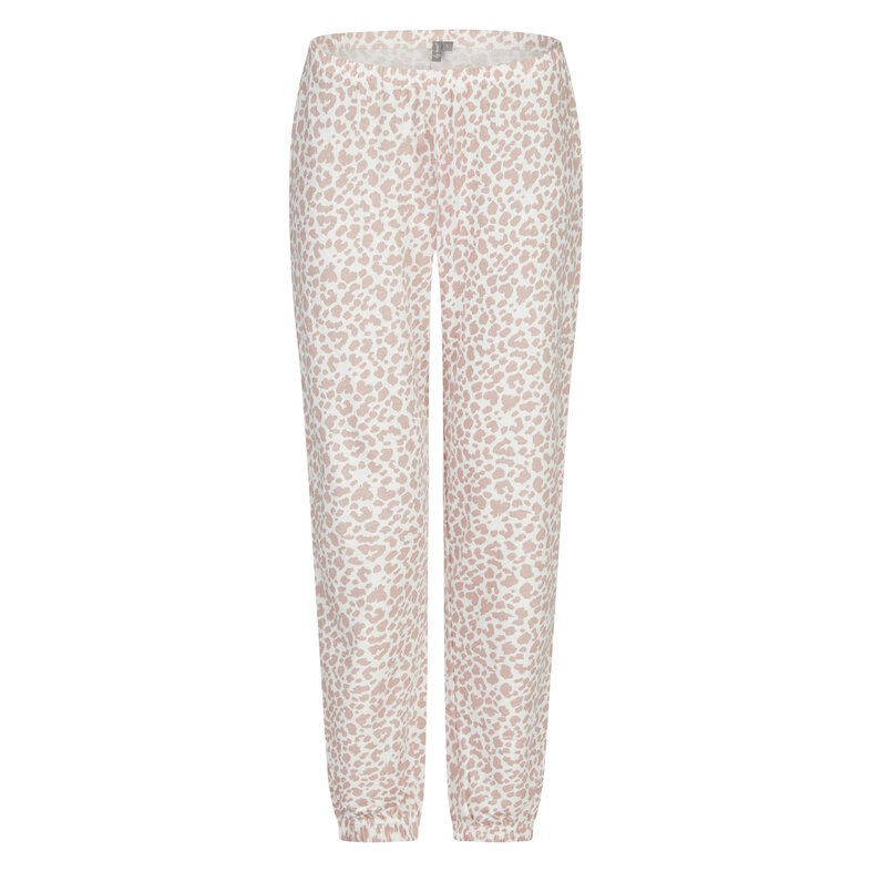 By Louise By Louise Ladies Pyjama Set Long Cotton Pink Animal Print