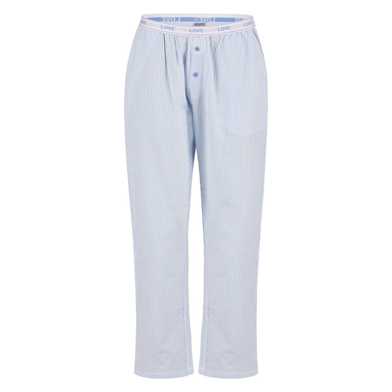 By Louise By Louise Ladies Pyjama Set Long Blue Striped