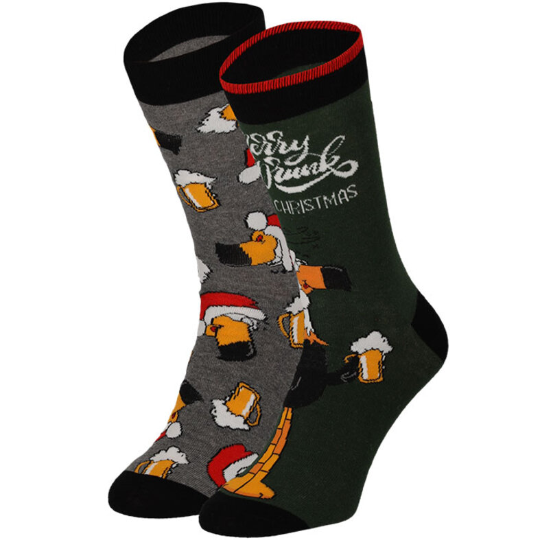 Apollo Apollo Wrong Christmas Socks Men 2-Pair Beer