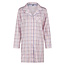 By Louise By Louise Ladies Nightshirt With Button Closure Long Sleeve Pink Checkered