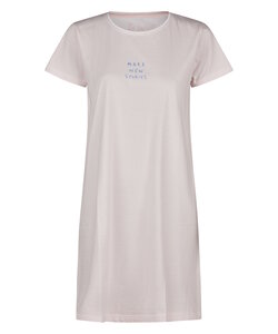 By Louise Ladies Nightshirt Short Sleeve Pink Striped