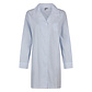 By Louise By Louise Ladies Nightshirt With Button Closure Long Sleeve Seersucker Blue Striped