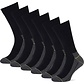 STAPP STAPP Unisex Hiking Socks Yellow Walker Seamless Socks 6-Pack Black