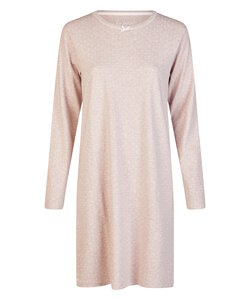 By Louise Ladies Nightshirt Interlock Long Sleeve Pink Dotted