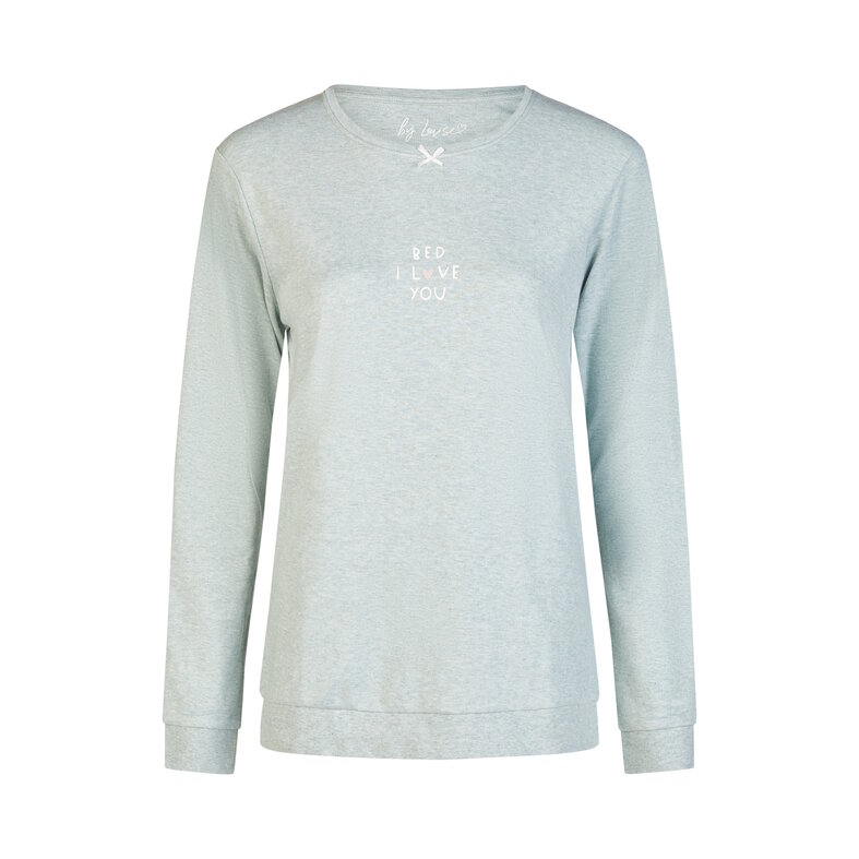 By Louise By Louise Ladies Pyjama Set Long Interlock Green/White Floral