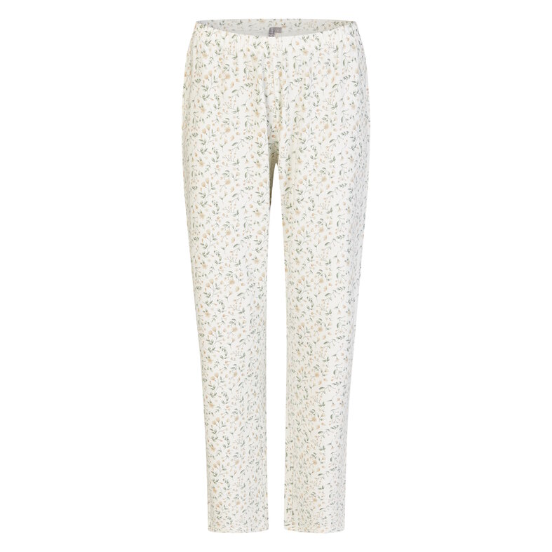 By Louise By Louise Ladies Pyjama Set Long Interlock Green/White Floral