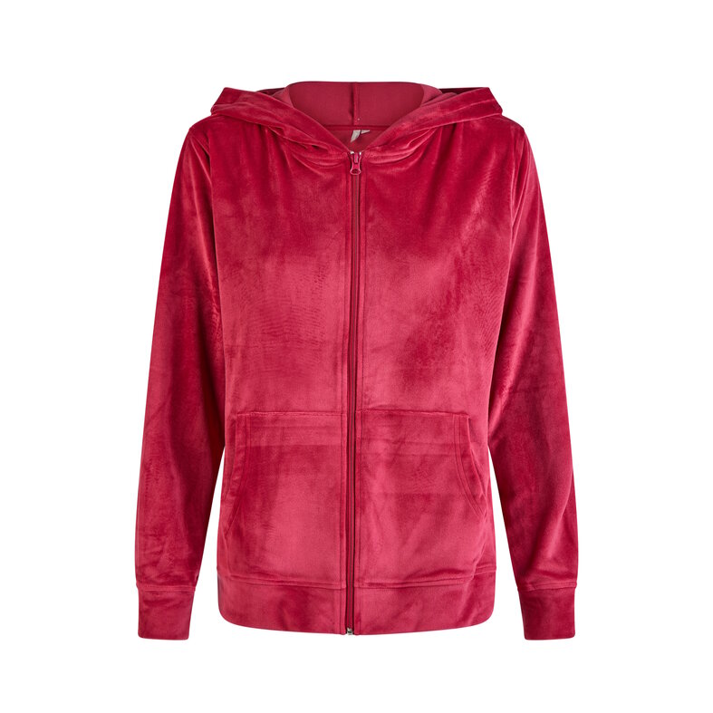 By Louise By Louise Ladies House Suit Velvet Plain Red