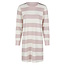By Louise By Louise Ladies Lounge Nightshirt Long Sleeve Sweat Fabric Pink/White Striped