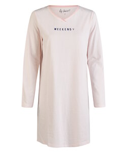 By Louise Ladies Nightshirt Long Sleeve Pink Striped