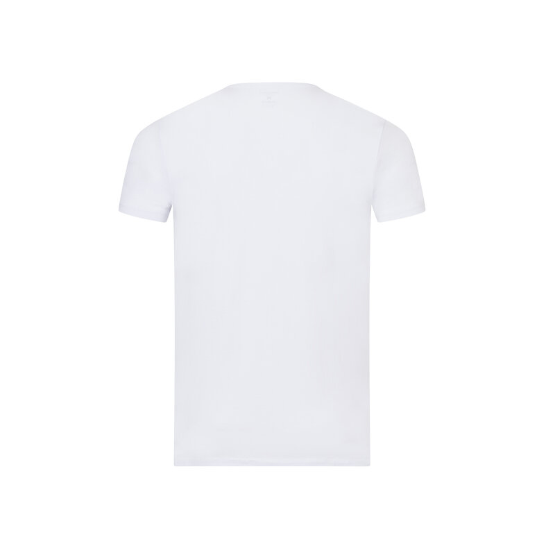 Basset Basset Ladies/Gentlemen Bamboo T-Shirt Round Neck White