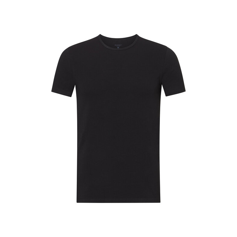 Basset Basset Ladies/Gentlemen Bamboo T-Shirt Round Neck Black