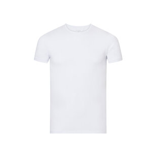 Basset Ladies/Gentlemen Bamboo T-Shirt Round Neck White