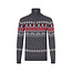Apollo Apollo Men's Christmas Sweater Zip With Christmas Print Gray