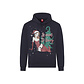 Apollo Apollo Men's Foul Christmas Sweater Hoodie Foul Christmas Print Dark Blue