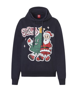 Apollo Ladies Hoodie With Christmas Print Dark Blue