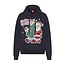 Apollo Apollo Ladies Hoodie With Christmas Print Dark Blue