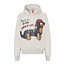 Apollo Apollo Dames Hoodie Met Kerst Print Print Teckel White Melange