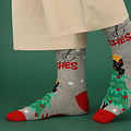 Apollo Apollo Ladies Foul Christmas Socks Print 2-Pack Cats