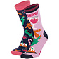 Apollo Apollo Dames Foute Kerstsokken Print 2-Pack Drank