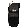 Apollo Apollo Dames Effen Diabetes Sokken 3-Paar Effen Zwart