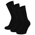 Apollo Apollo Ladies Plain Diabetes Socks 3-Pair Plain Black