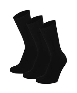 Apollo Ladies Plain Diabetes Socks 3-Pair Plain Black