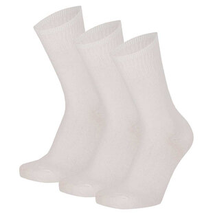 Apollo Ladies Plain Diabetes Socks 3-Pair Plain White