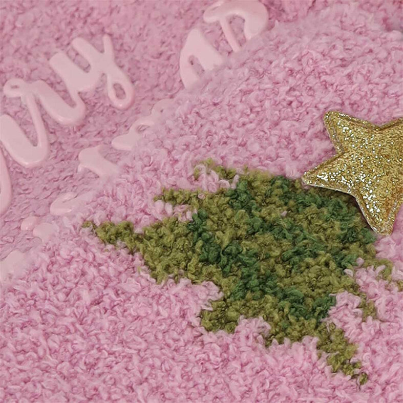 Apollo Apollo Dames Sokken Kerst Print Chenille Bedsokken Giftbox 3-Pack