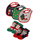 Apollo Apollo Baby Christmas Socks + Bib Set Christmas Print