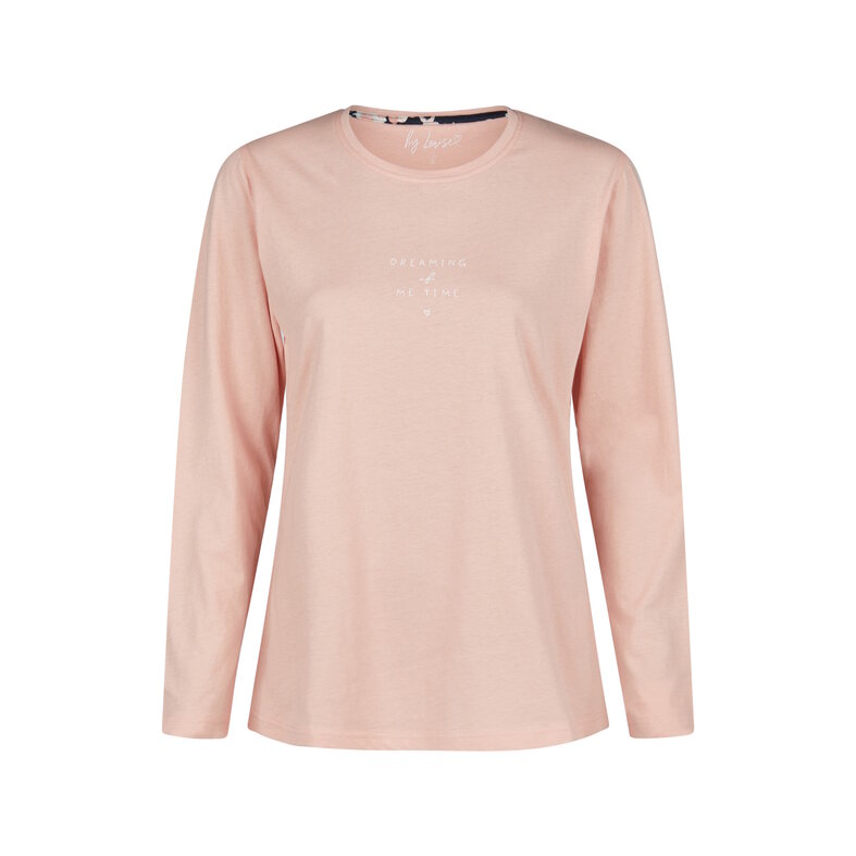 By Louise By Louise Dames Pyjama Set Lang Roze Gebloemd