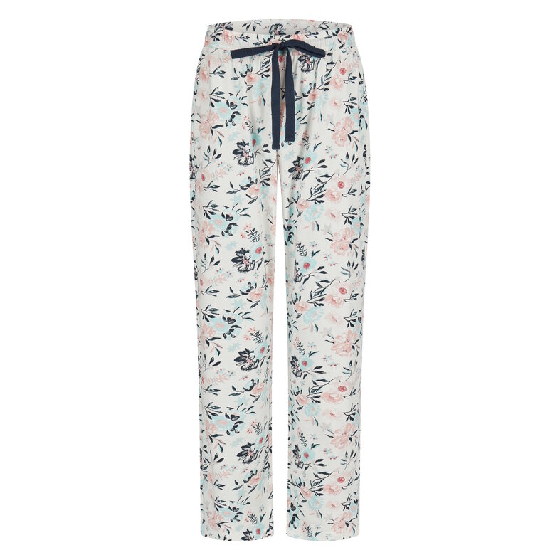 By Louise By Louise Dames Pyjama Set Lang Blauw Gebloemd