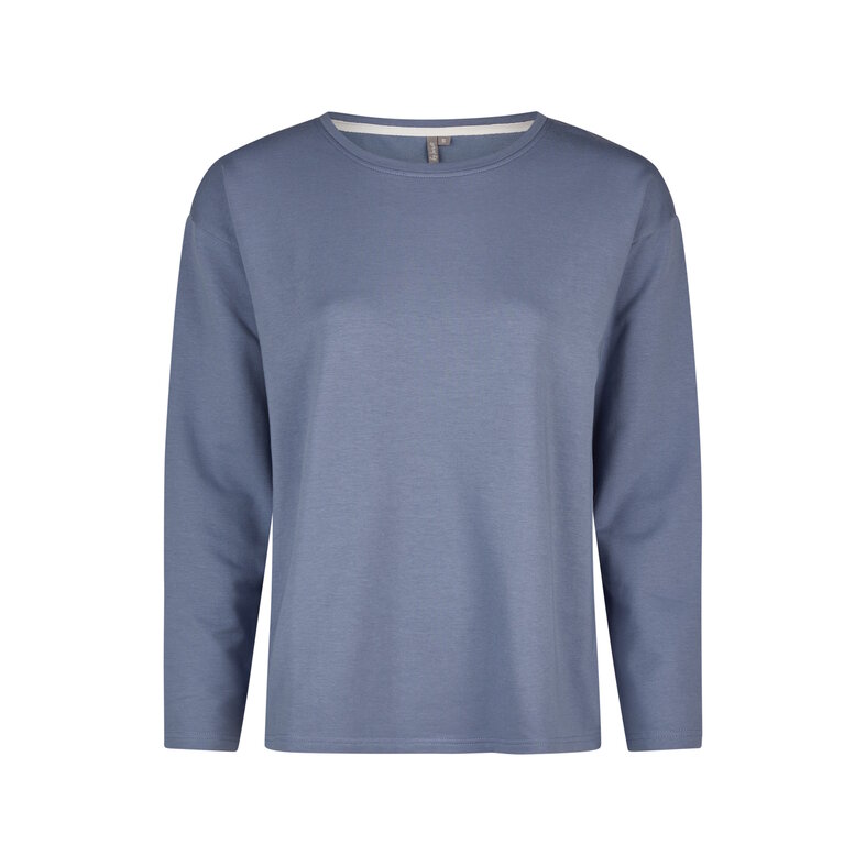 By Louise By Louise Women's House Suit Pants + Sweater Plain Dark Blue