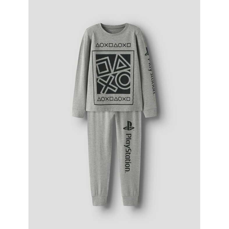 Name It Name It Jongens Lange Pyjama Set NKMOLYMPOS Playstation Print Grijs